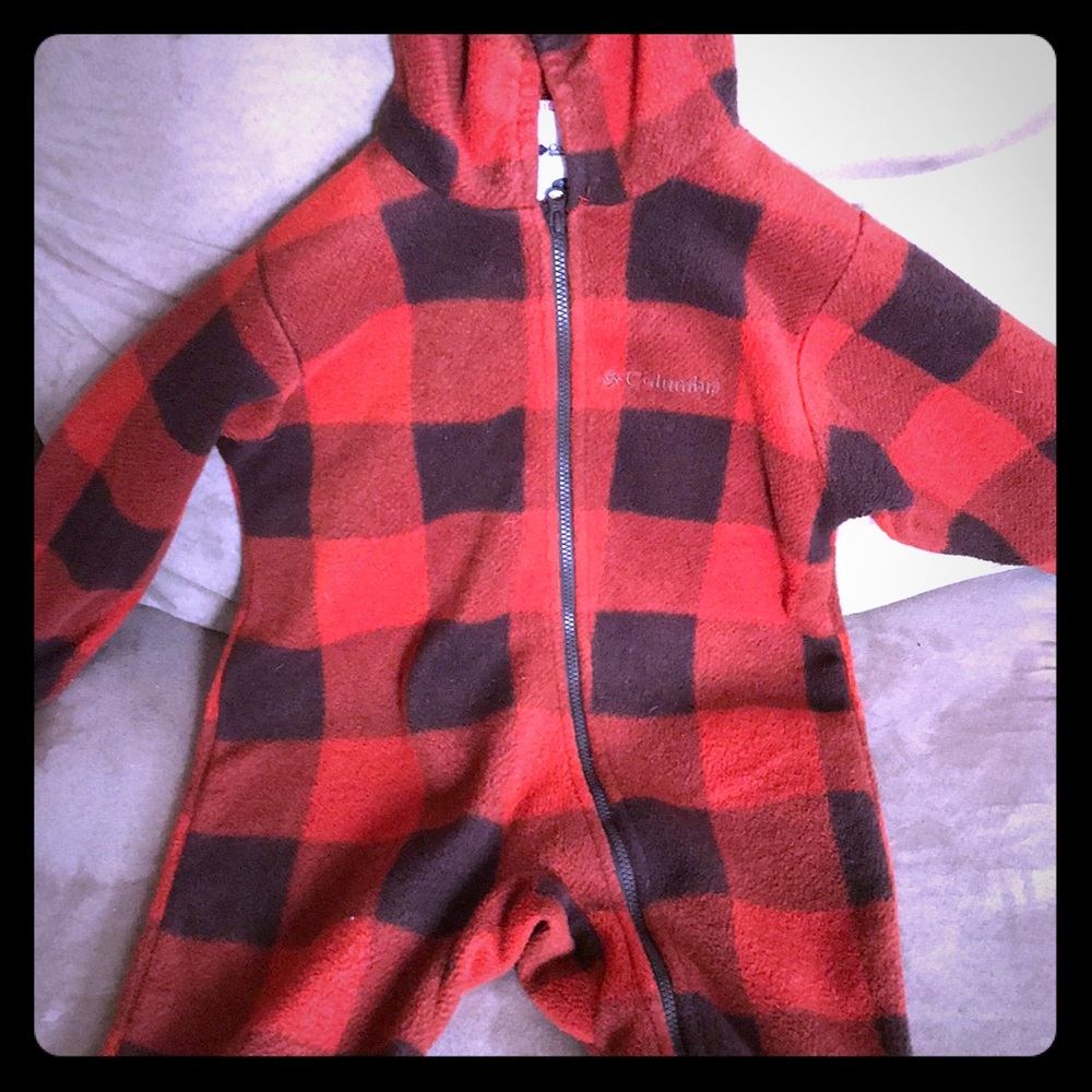 One piece fleece Columbia bunting.
